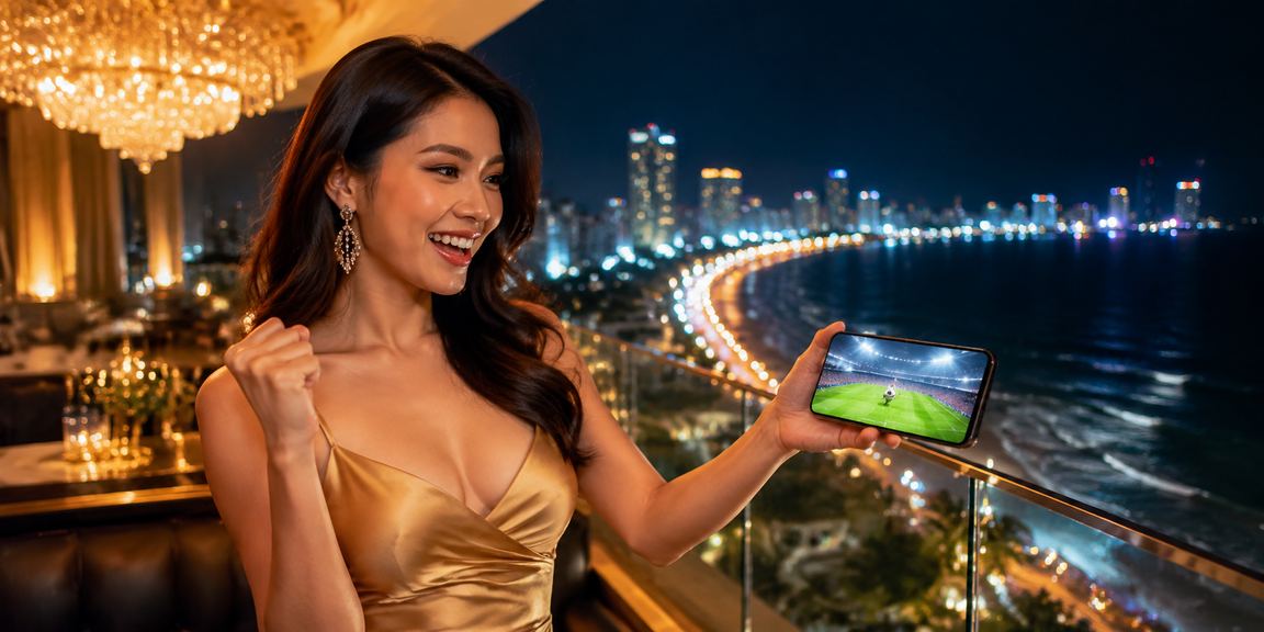 Người dùng trải nghiệm casino di động tại bãi biển Đà Nẵng
